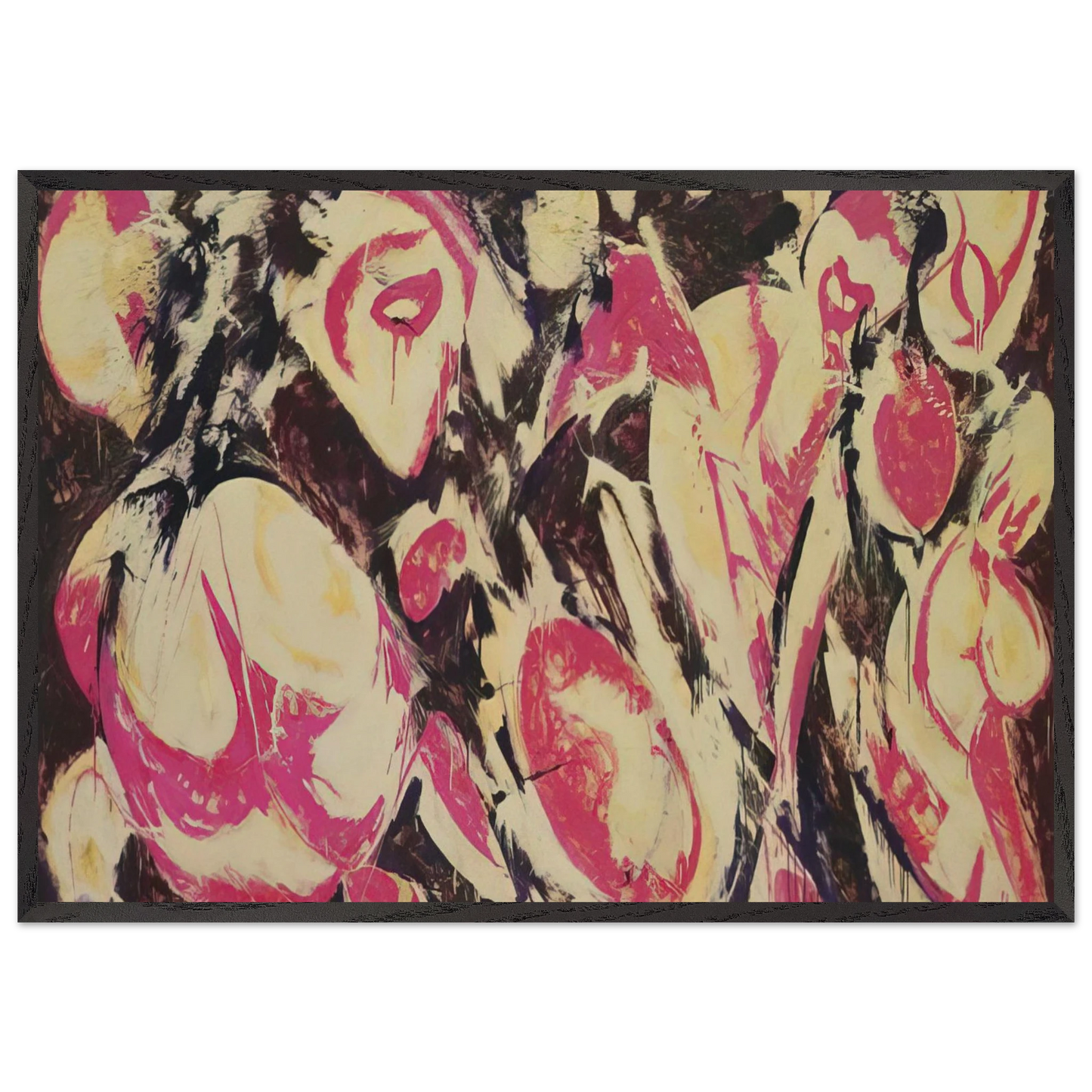 Gaea - Lee Krasner 70x100 cm / 28x40 inches Framed Art Print – Black Wooden Frame