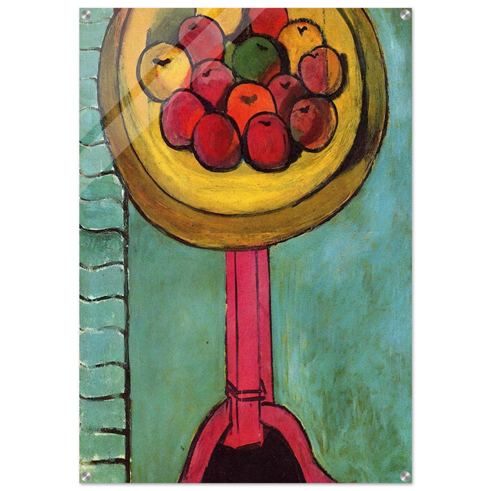 APPLES ON A TABLE GREEN BACKGROUND 1916 - Henri Matisse Acrylic Print - 70x100 cm / 28x40″ inches