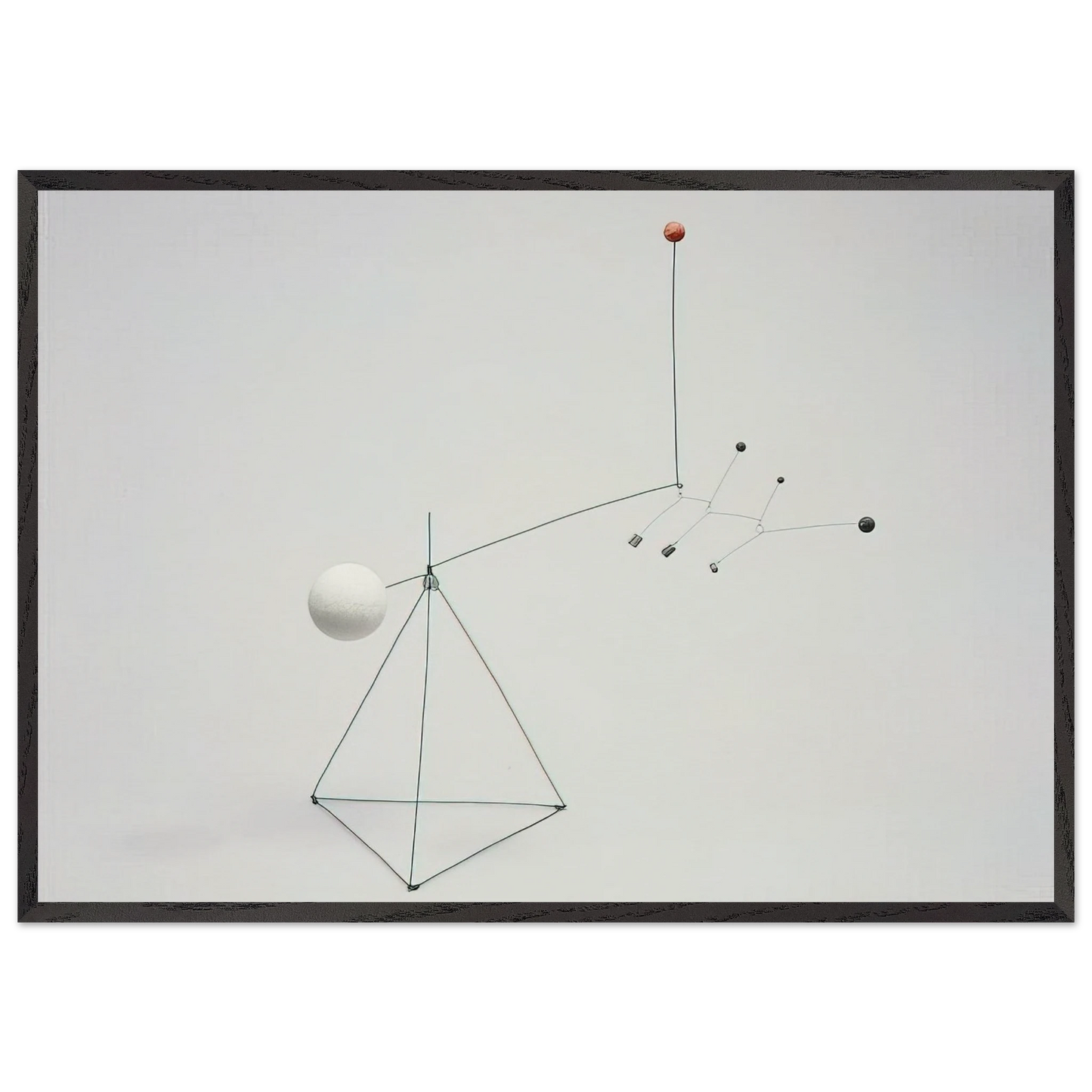 SMALL FEATHERS 1931 - Alexander Calder Framed Art Print – Black Wooden Frame - Default Title - -Framed Art Print