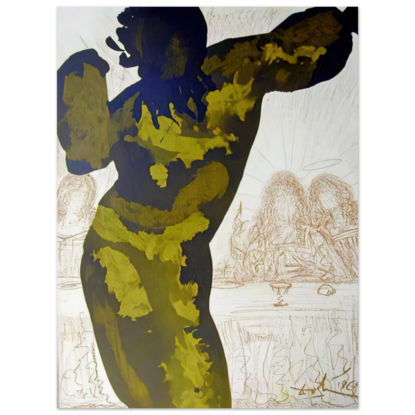 Salvador Dali - ET POST BUCCELLAM INTROIVIT IN EUM SATANAS PSALMS 40 10 1964 Fine Art Poster - Default Title