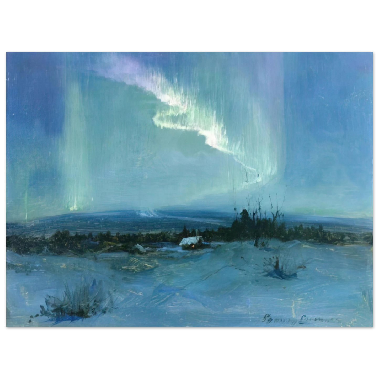 Sydney Laurence - Northern Lights - Romanticism Fine Art Poster - Default Title