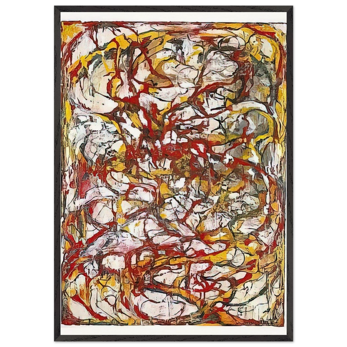 Dragons - 2004 - Brice Marden 70x100 cm / 28x40 inches Framed Art Print – Black Wooden Frame