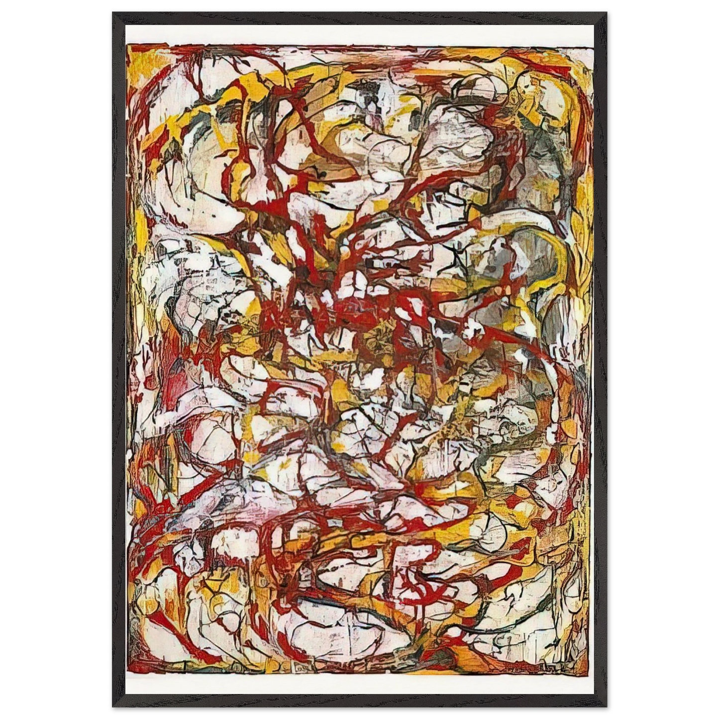 Dragons - 2004 - Brice Marden 70x100 cm / 28x40 inches Framed Art Print – Black Wooden Frame