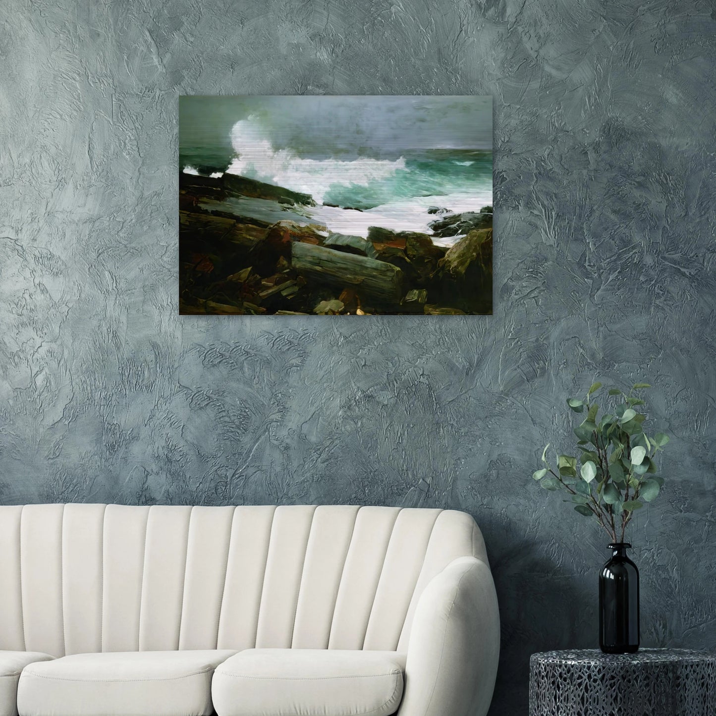 WEATHERBEATEN 1894 - Winslow Homer Brushed Aluminum Print - 70x100 cm / 28x40 inches | Winslow Homer Aluminum Print | Winslow Homer Prints