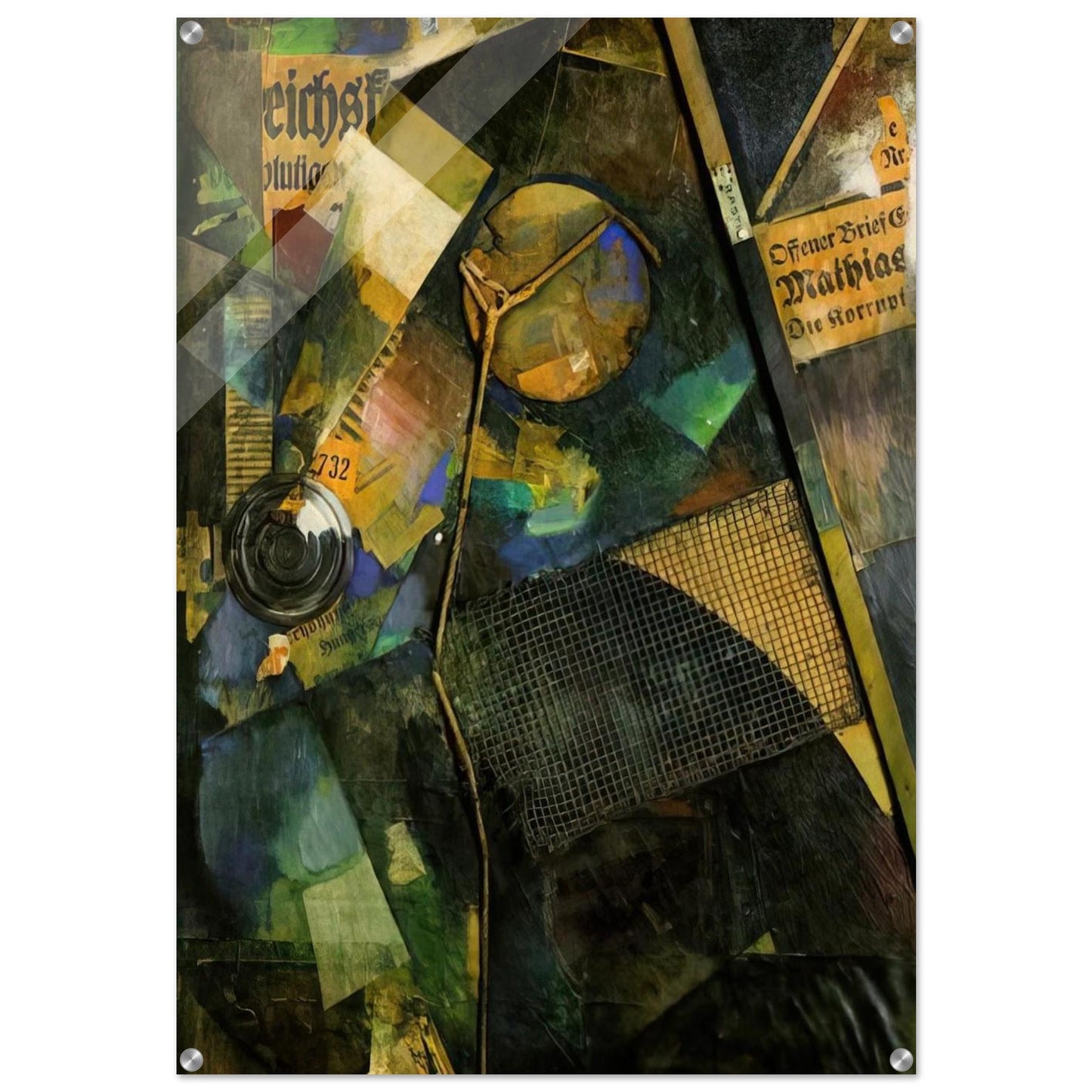 MERZ PICTURE 25A THE STAR PICTURE 1920 - Kurt Schwitters Acrylic Print - 70x100 cm / 28x40″ inches