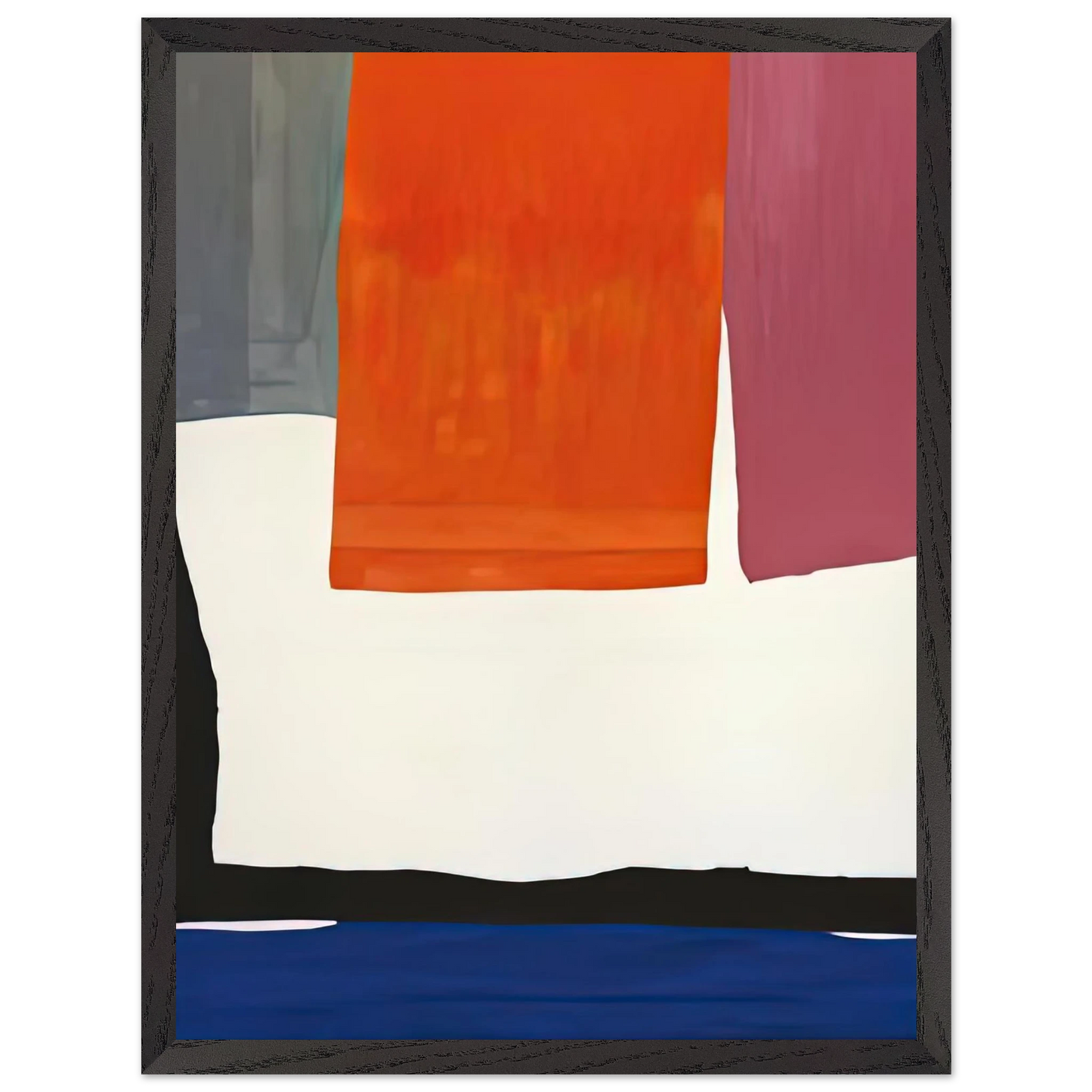 Helen Frankenthaler - The Human Edge, 1967- Wall Art - 30x40 cm / 12x16 inches - Premium Wooden Framed Poster With Fine Art Paper - Wood frame