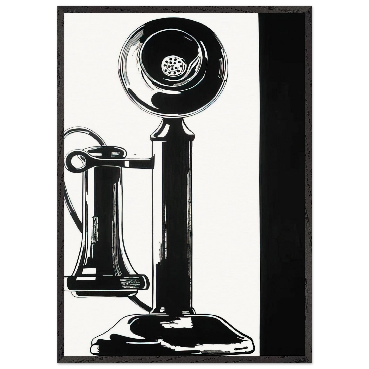 Telephone - Andy Warhol Framed Art Print – Black Wooden Frame - Default Title - -Framed Art Print