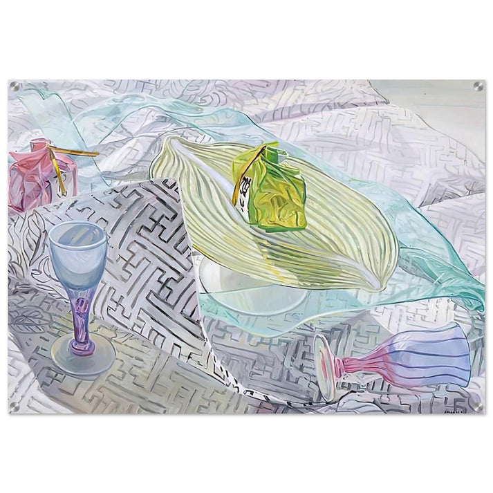 DISHES FROM JAPAN 2003 - Janet Fish Acrylic Print - 70x100 cm / 28x40″ inches