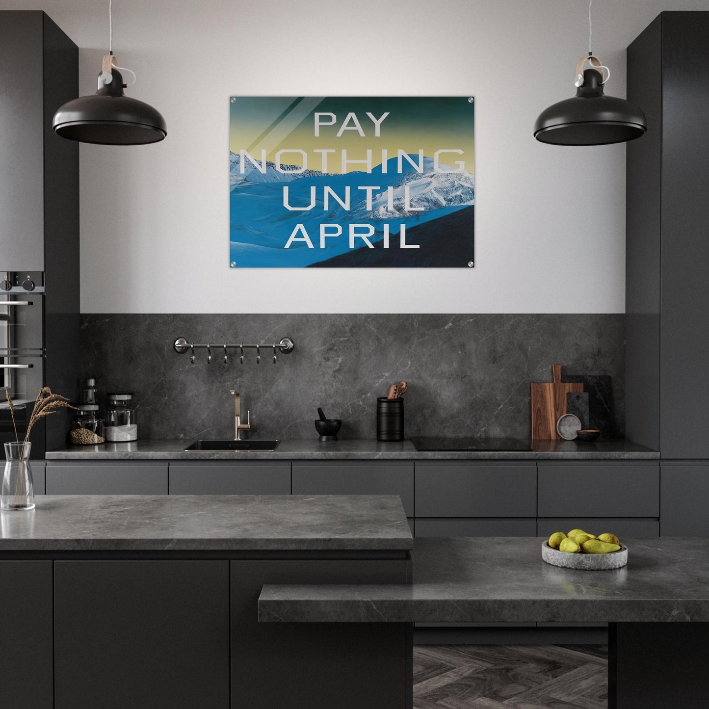 PAY NOTHING UNTIL APRIL 2003 - Edward Ruscha Acrylic Print - 70x100 cm / 28x40″ inches