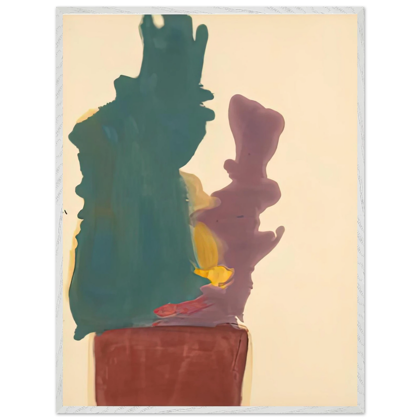 Helen Frankenthaler - Evil Spirit, 1963- Wall Art - 30x40 cm / 12x16 inches - Premium Wooden Framed Poster With Fine Art Paper - White frame
