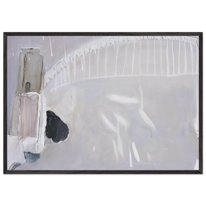 Lavender Bay in the Rain - Neo-Expressionism - Brett Whiteley 70x100 cm / 28x40 inches Framed Art Print – Black Wooden Frame