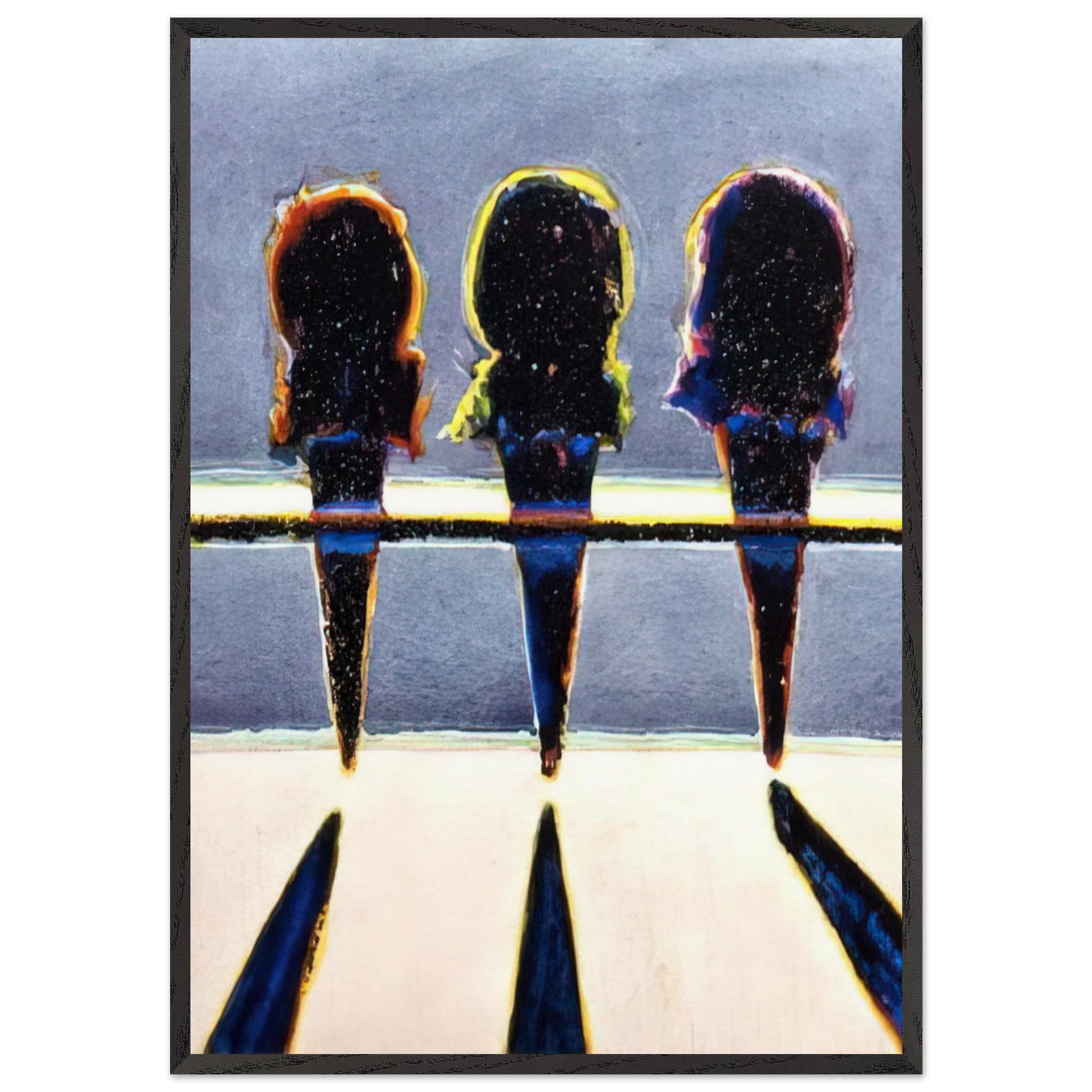 Dark Cones - 1964 - Wayne Thiebaud 70x100 cm / 28x40 inches Framed Art Print – Black Wooden Frame