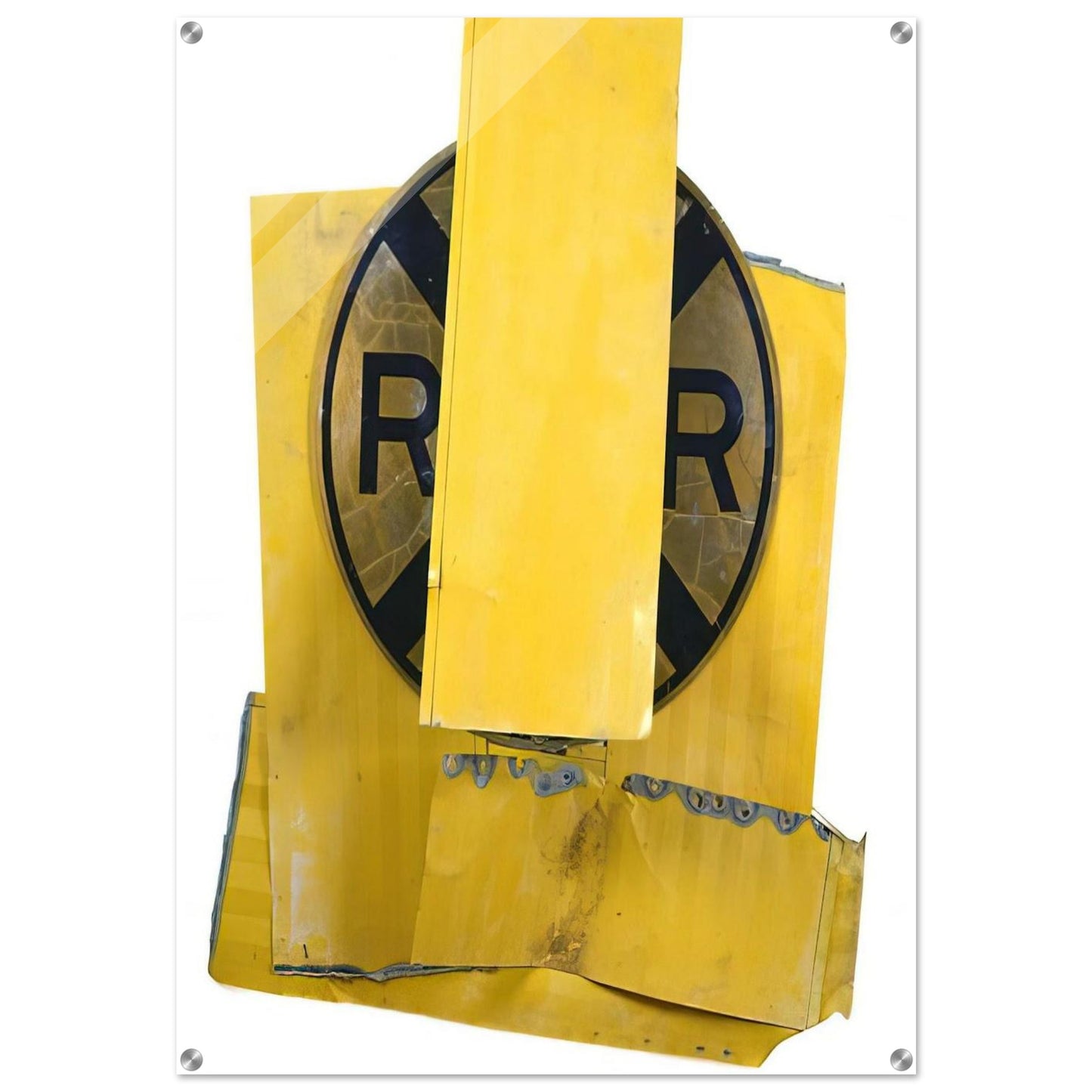 YELLOW VISOR GLUT 1989 - Robert Rauschenberg Acrylic Print - 70x100 cm / 28x40″ inches