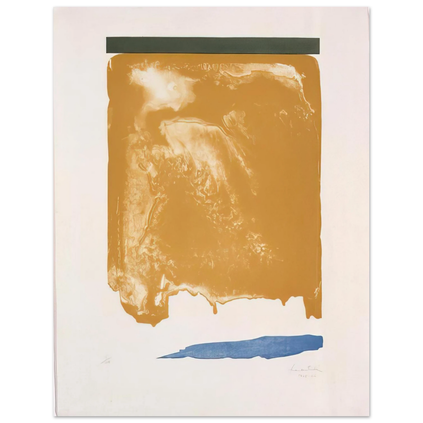 Helen Frankenthaler - Persian Garden - 1966 Wall art - 70x100 cm / 28x40 inches - Premium Wooden Framed Poster With Fine Art Paper - White frame