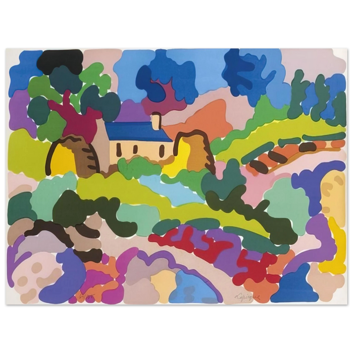Charles Lapicque - Ferme en Bretagne - Fauvism 75x100 cm / 30x40inches Fine Art Poster