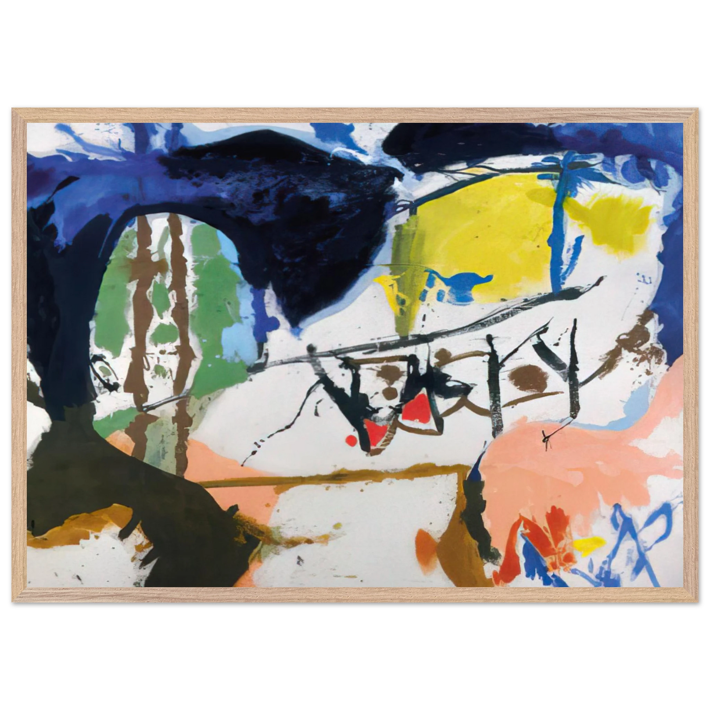 Helen Frankenthaler - Acres - 1959 Wall art - 27x35 cm / 11x14 inches - Fine Art Poster - -