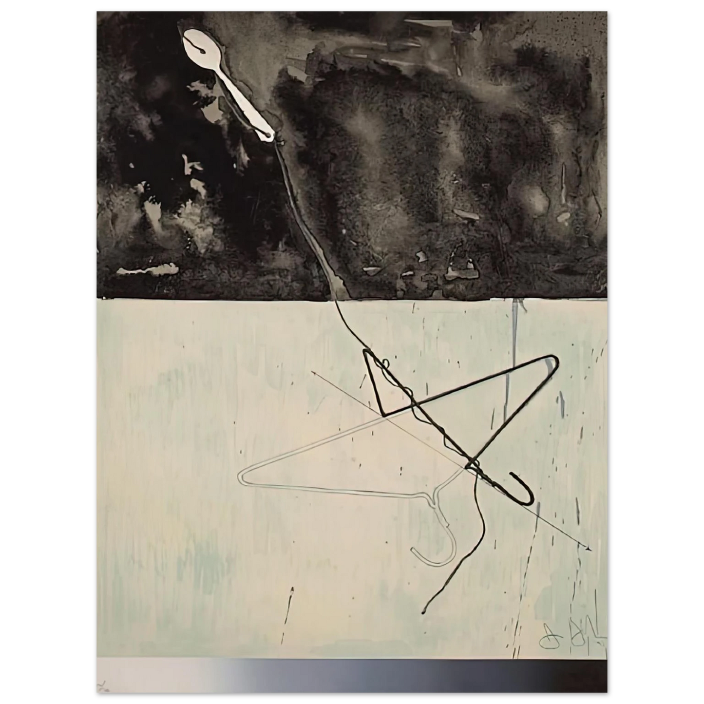 Jasper Johns - COAT HANGER AND SPOON FROM FRAGMENT ACCORDING TO WHAT 1971 Fine Art Poster - Default Title