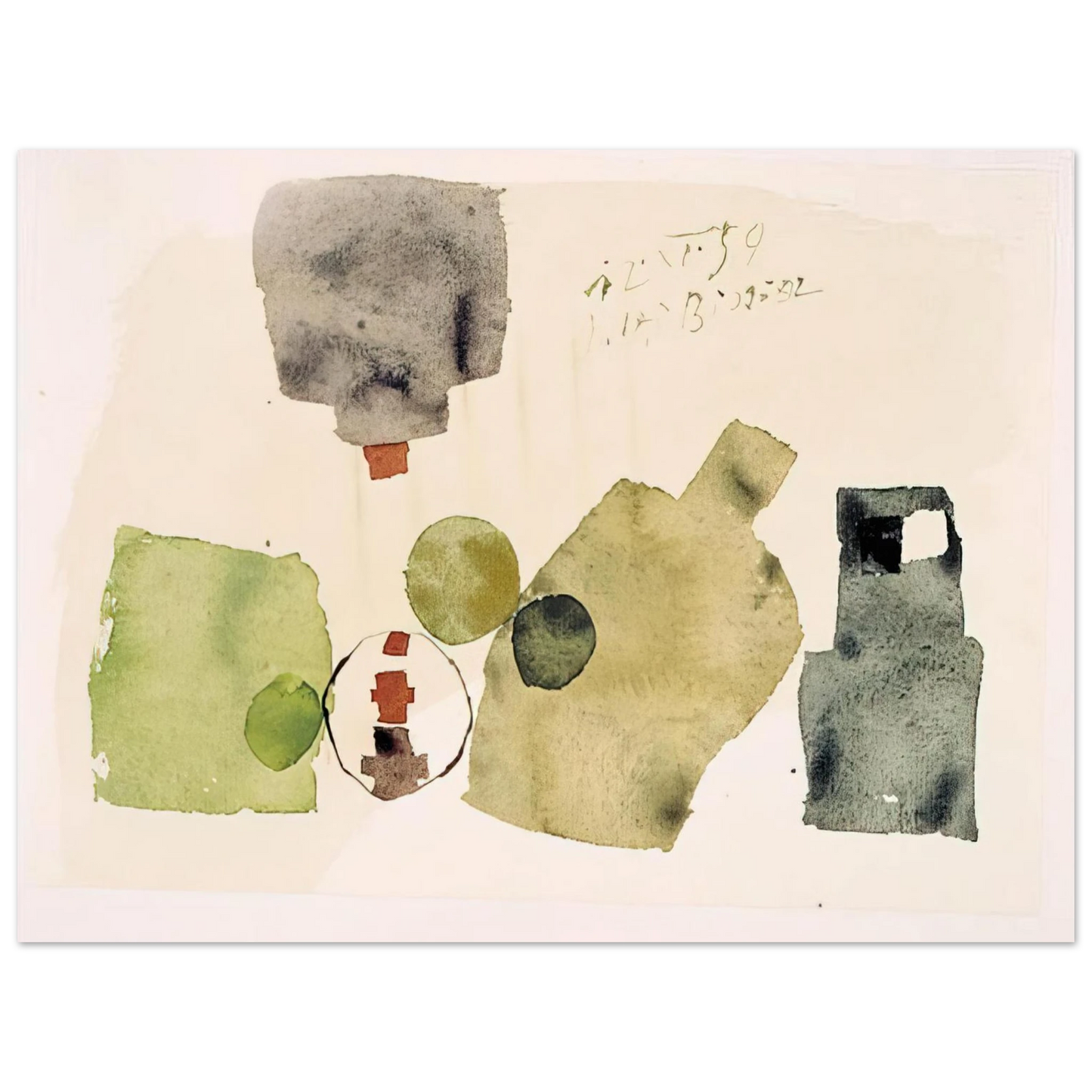 Julius Bissier - 12.XI.59 - 1959 Fine Art Poster - Default Title