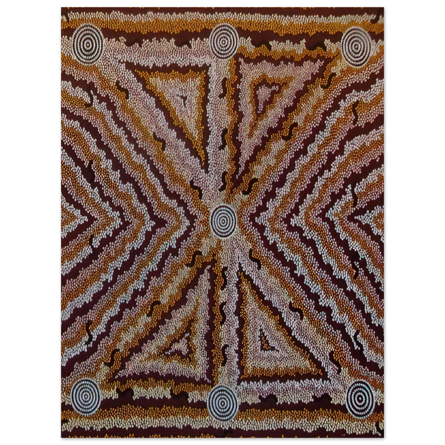 Clifford Possum Tjapaltjarri - Witchetty Grub Dreaming - 1983 Fine Art Poster - Default Title