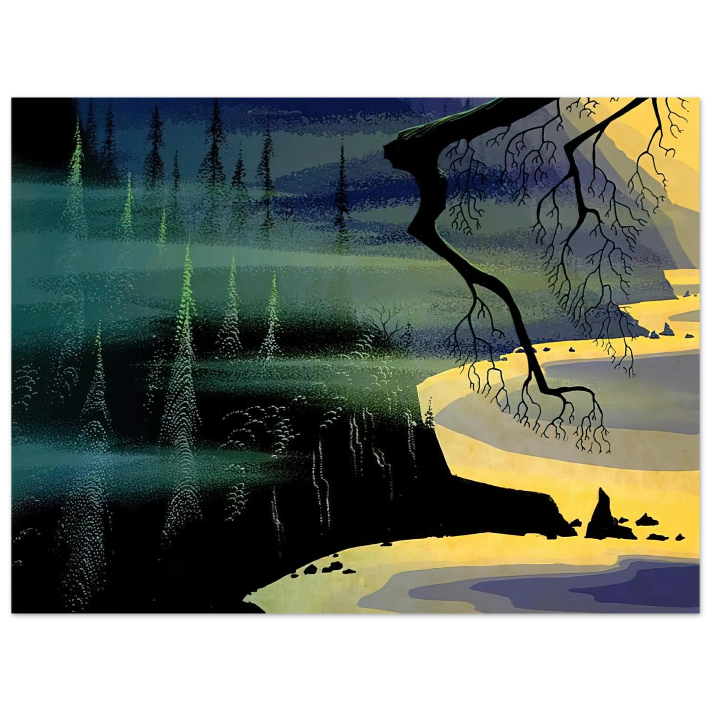 Eyvind Earle - Blue Mist Fine Art Poster - Default Title
