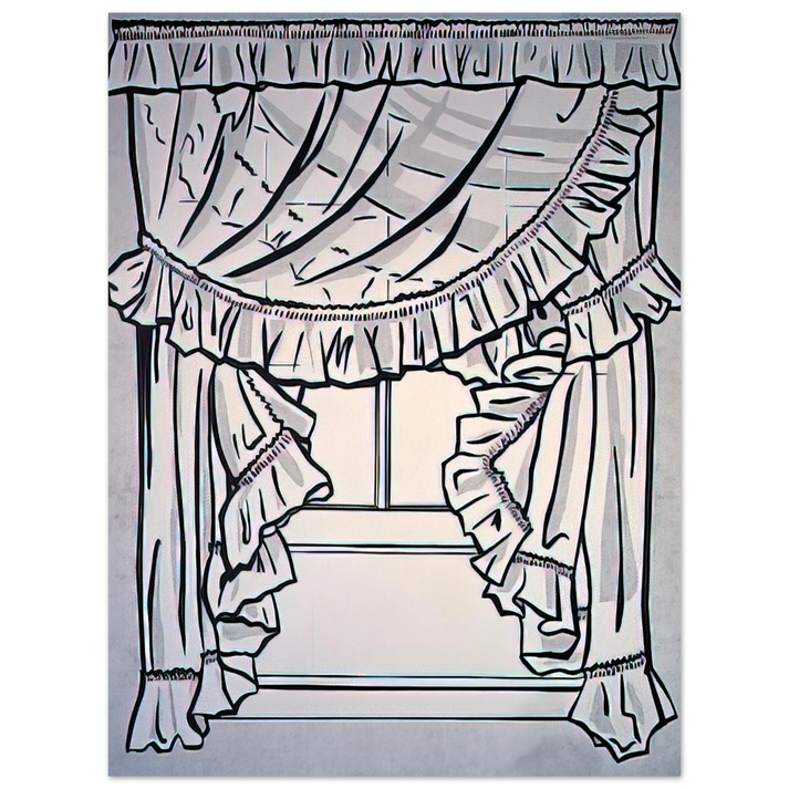 Roy Lichtenstein - CURTAINS 1962 75x100 cm / 30x40inches Fine Art Poster