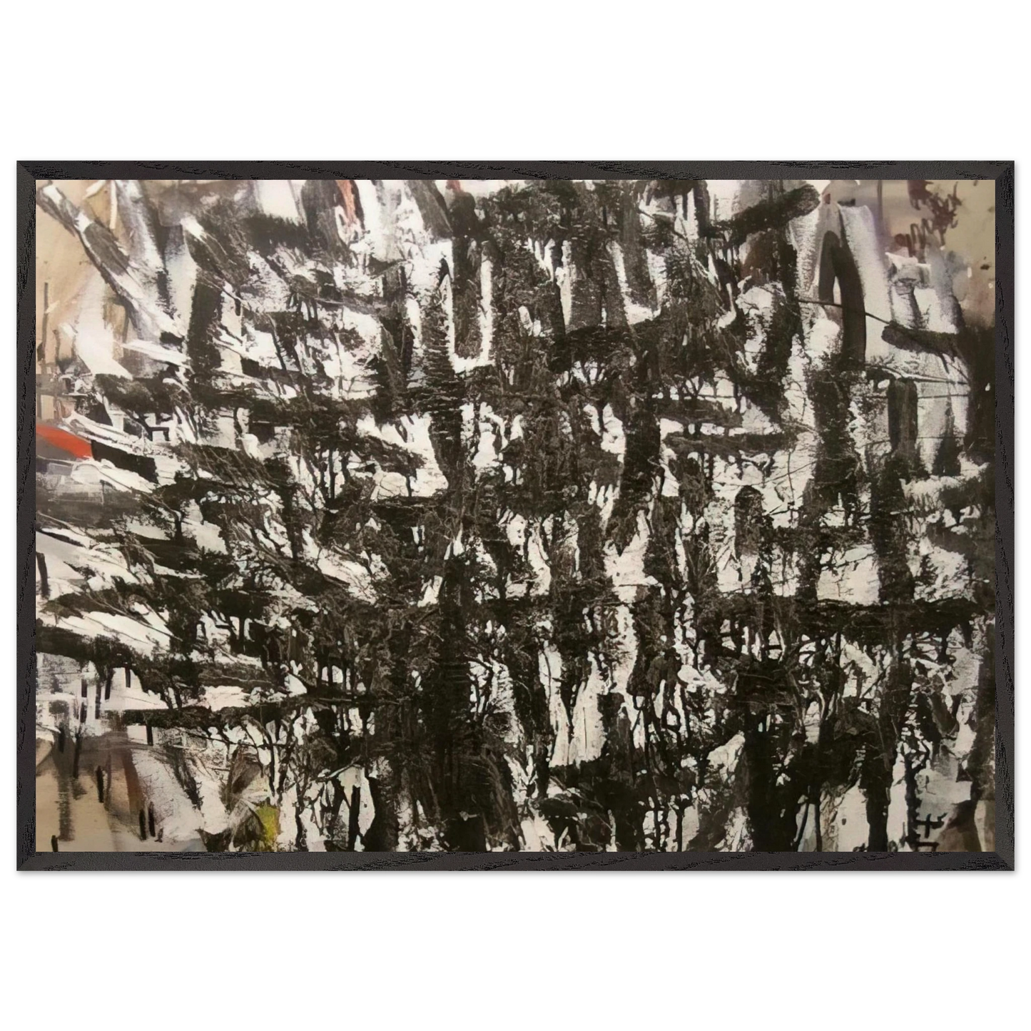 Listen - 2005 - Robert Goodnough 70x100 cm / 28x40 inches Framed Art Print – Black Wooden Frame