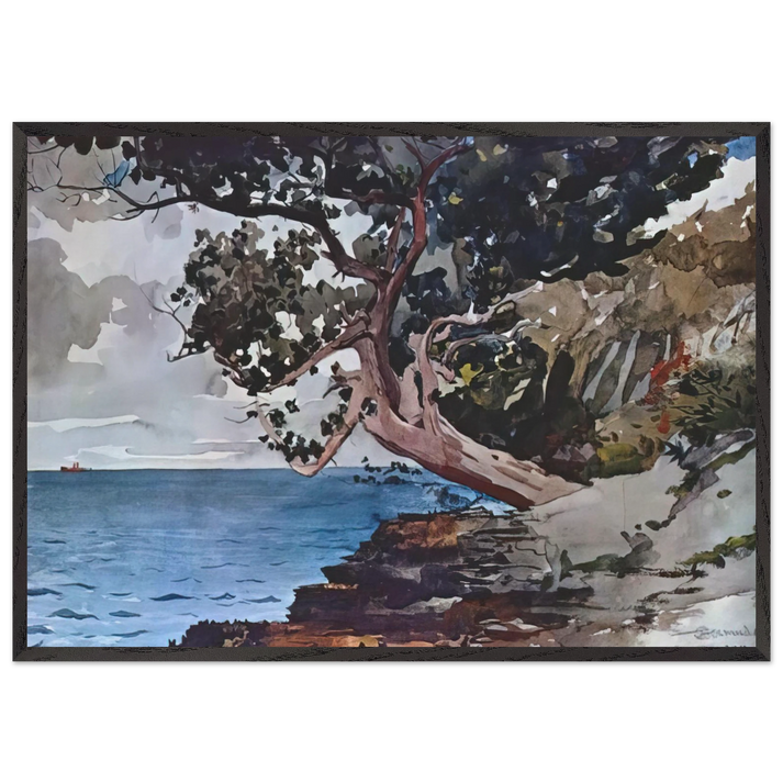 NORTH ROAD BERMUDA - Winslow Homer 70x100 cm / 28x40 inches Framed Art Print – Black Wooden Frame