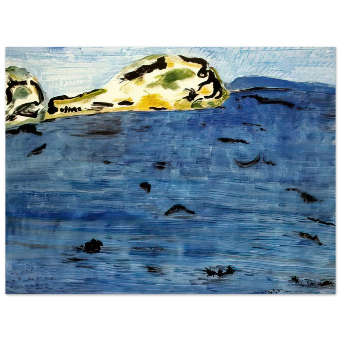 Milton Avery - Blue Bay and Dunes - 1961 Fine Art Poster - Default Title