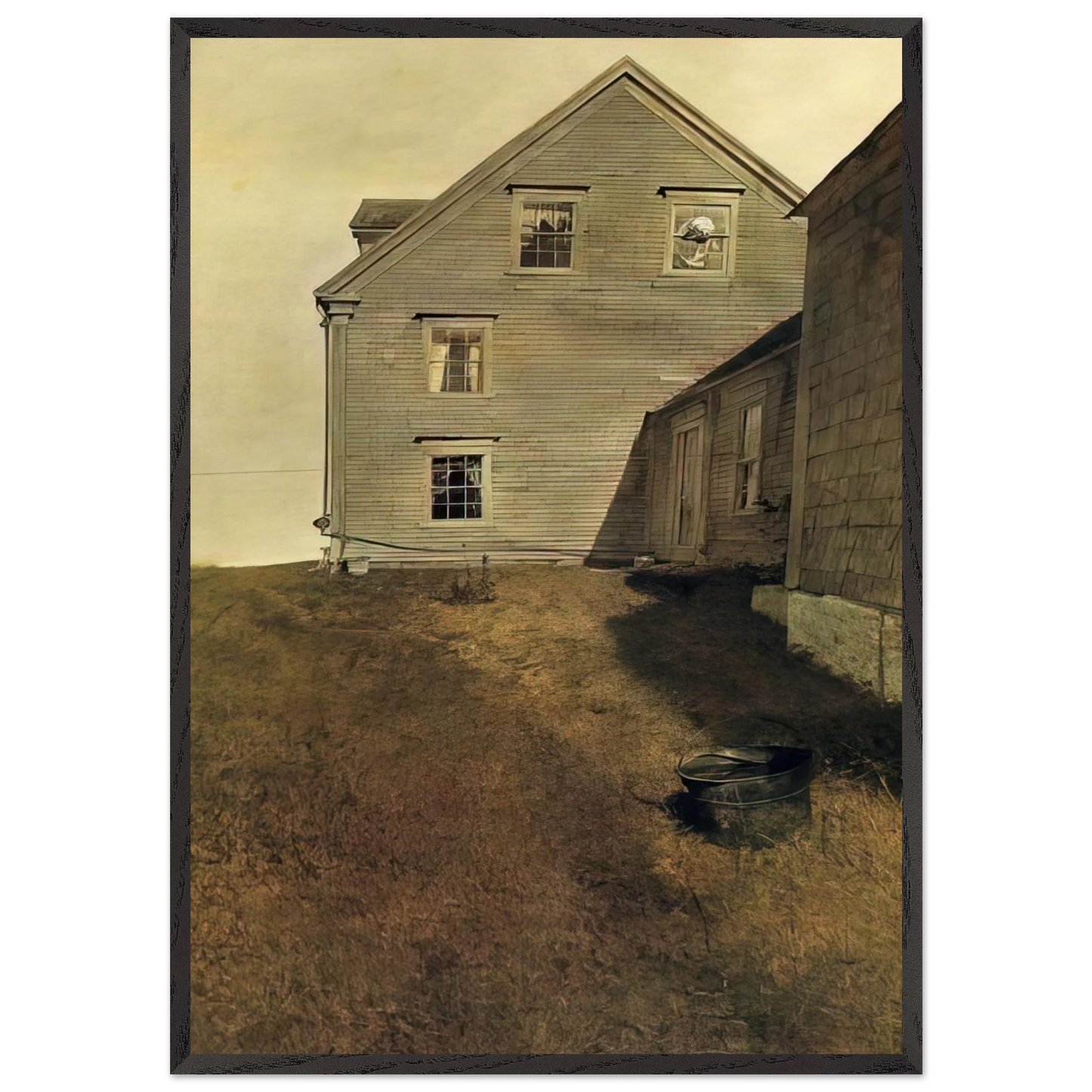 WEATHERSIDE - Andrew Wyeth Framed Art Print – Black Wooden Frame - Default Title - -Framed Art Print