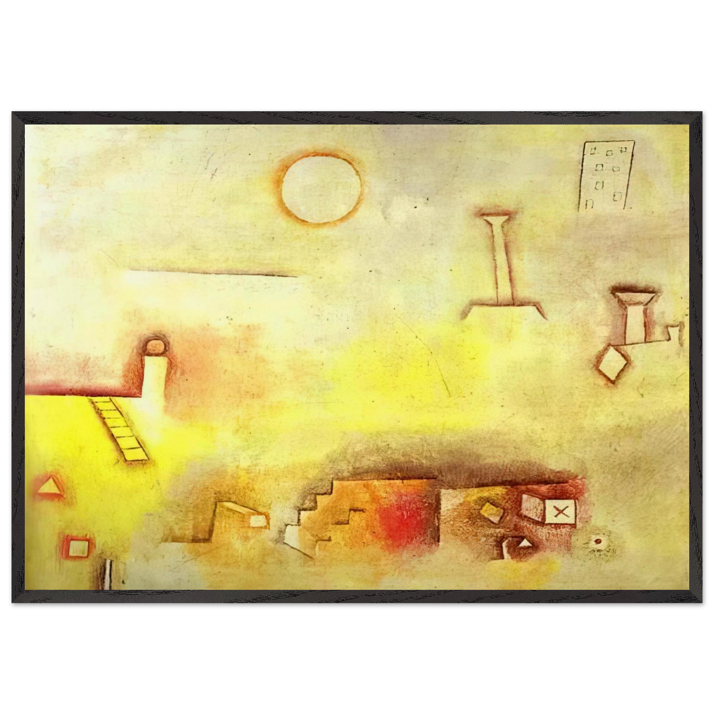 RECONSTRUCTING 1926 - Paul Klee Framed Art Print – Black Wooden Frame - Default Title - -Framed Art Print