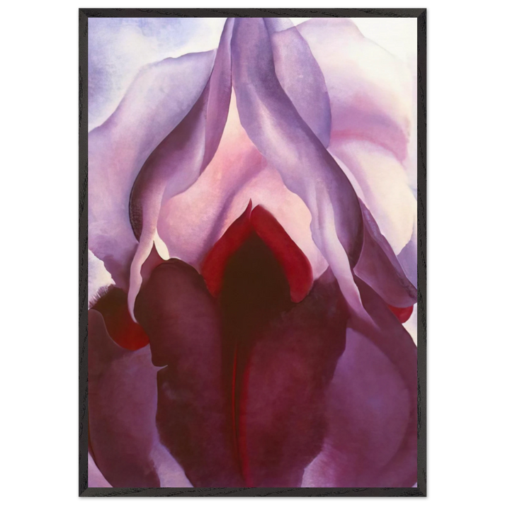 Flower of Life II - Georgia OKeeffe 70x100 cm / 28x40 inches Framed Art Print – Black Wooden Frame