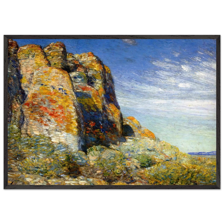 Harney Desert 02 - Childe Hassam 70x100 cm / 28x40 inches Framed Art Print – Black Wooden Frame