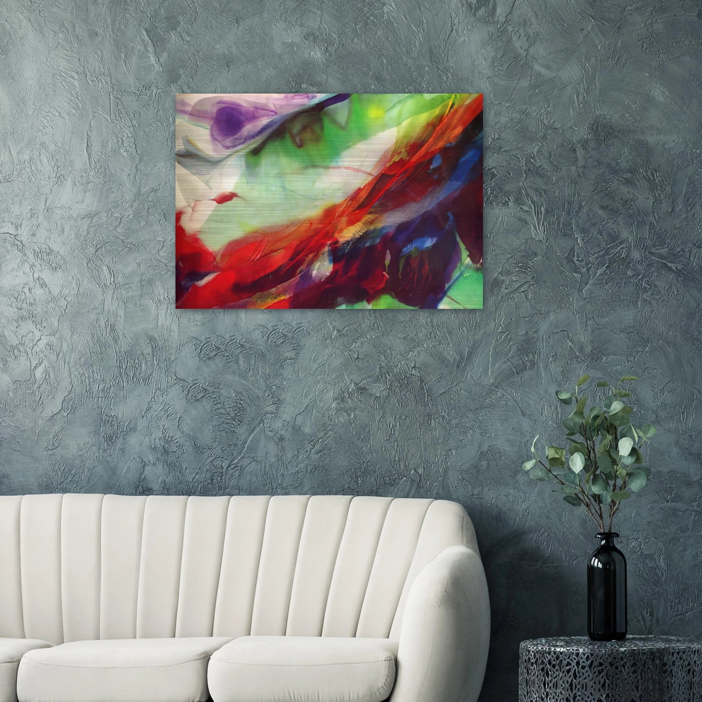 Phenomena Sun over the Hour Glass - 1966 - Paul Jenkins Brushed Aluminum Print - 70x100 cm / 28x40 inches | Paul Jenkins Aluminum Print | Paul Jenkins Prints