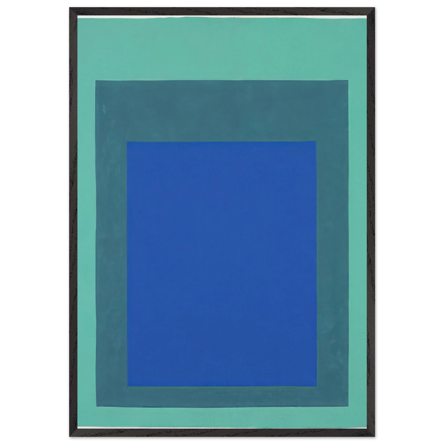 HOMAGE TO THE SQUARE 1976 - Josef Albers 70x100 cm / 28x40 inches Framed Art Print – Black Wooden Frame