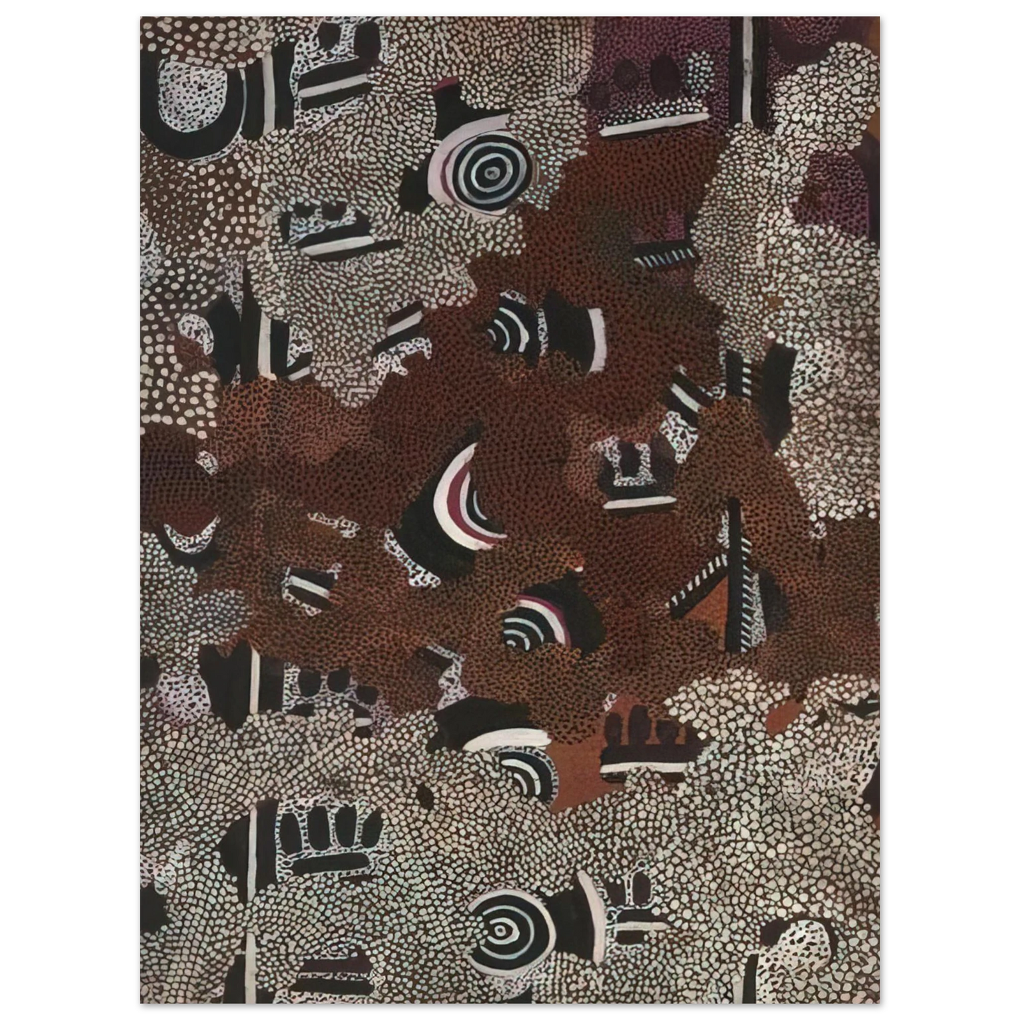 Clifford Possum Tjapaltjarri - Bush Fire II - 1972 Fine Art Poster - Default Title