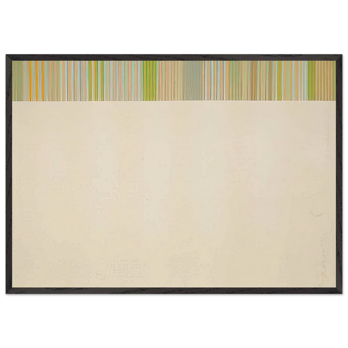 Treble - 1975 - Gene Davis 70x100 cm / 28x40 inches Framed Art Print – Black Wooden Frame