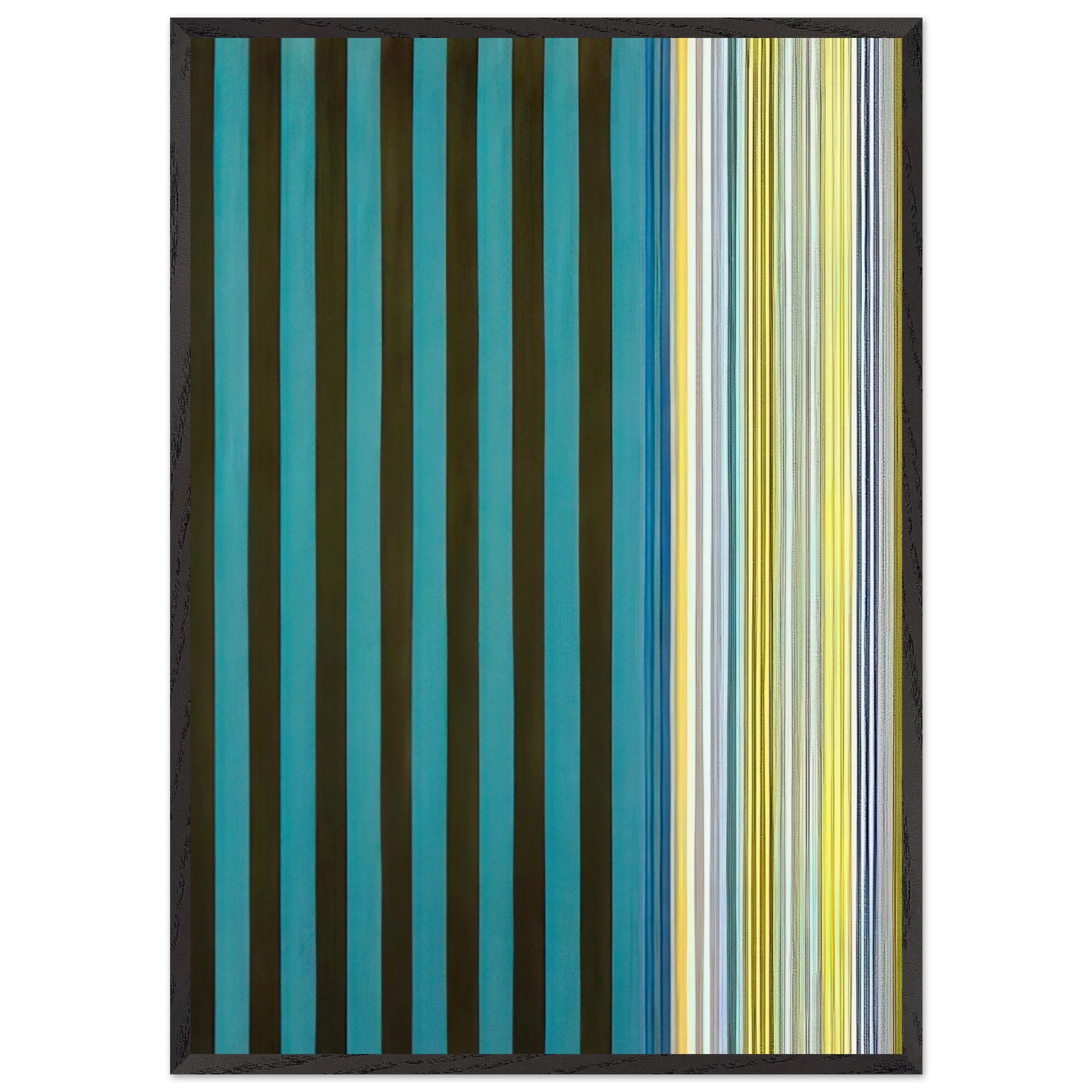 Green Stripes - 1970 - Gene Davis Framed Art Print – Black Wooden Frame - Default Title - -Framed Art Print