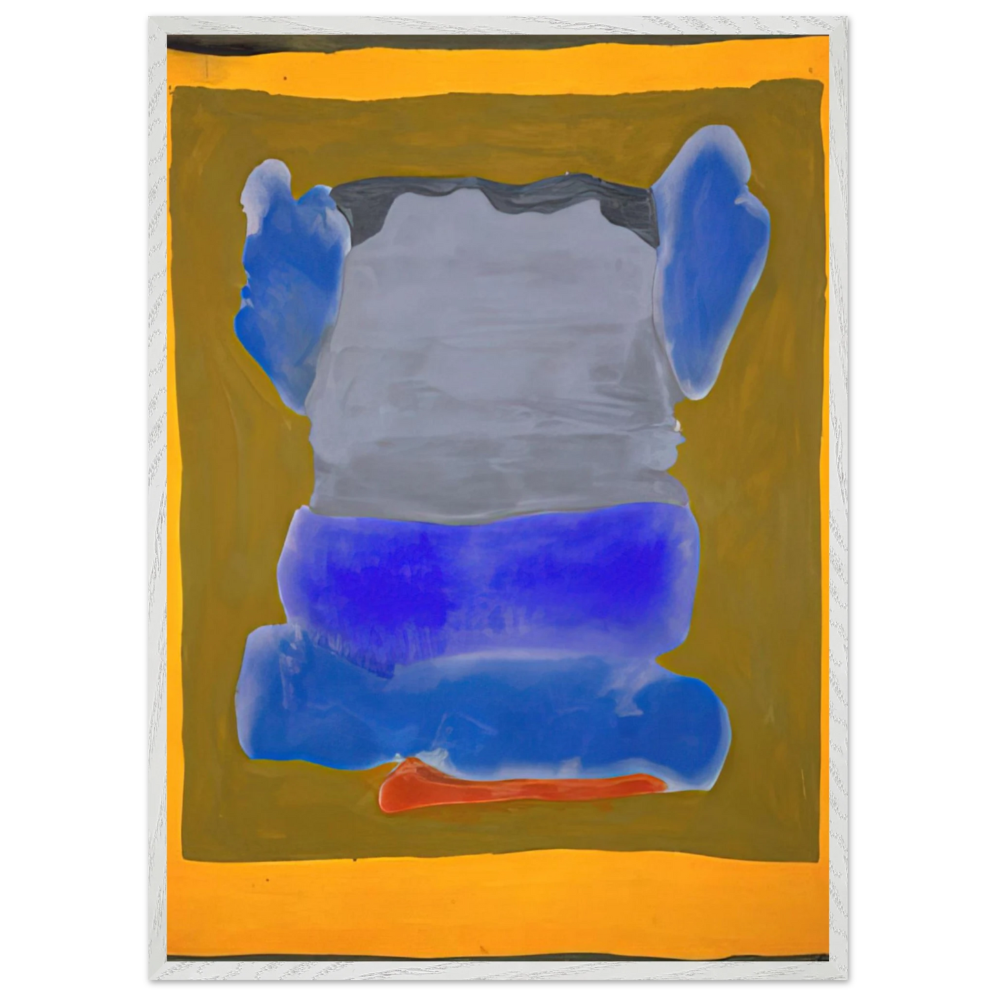 Helen Frankenthaler - Buddha s Court - 1964 Wall art - A2 (42 x 59.4 cm) - Premium Wooden Framed Poster With Fine Art Paper - White frame