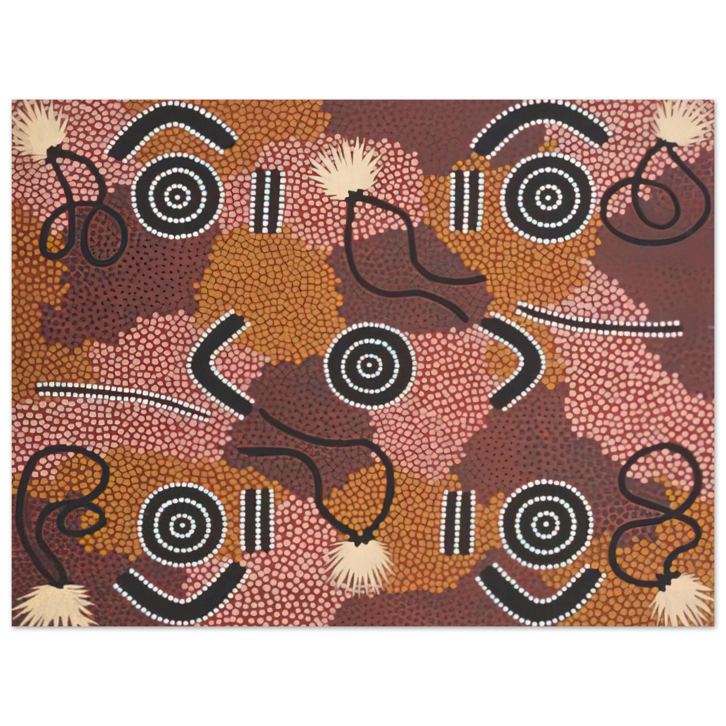 Clifford Possum Tjapaltjarri - Bodypaint Designs - 1985 Fine Art Poster - Default Title