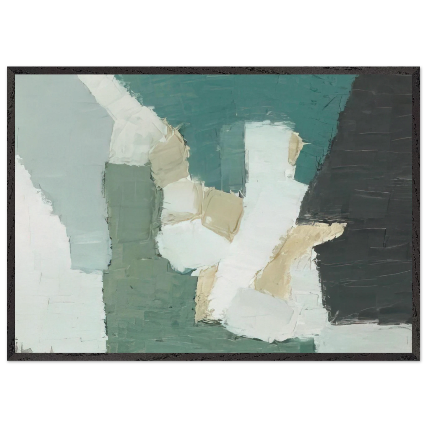 Composition - 1949 - Nicolas de Stael Framed Art Print – Black Wooden Frame - Default Title - -Framed Art Print