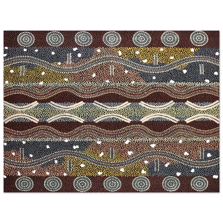 Clifford Possum Tjapaltjarri - Napperby Dreaming - 1998 75x100 cm / 30x40inches Fine Art Poster