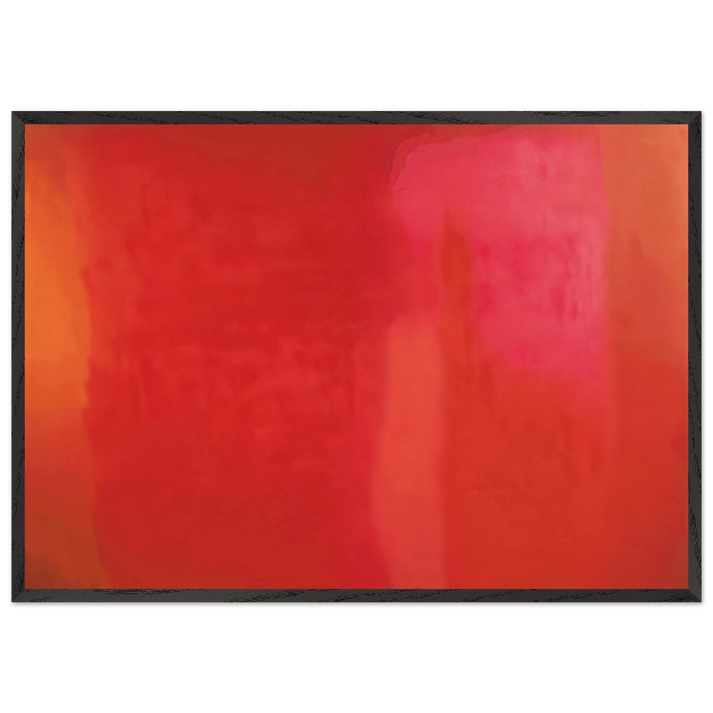 RED FIELD 1972 - Esteban Vicente 70x100 cm / 28x40 inches Framed Art Print – Black Wooden Frame