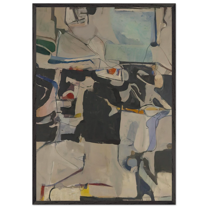 Urbana 6 - Richard Diebenkorn 70x100 cm / 28x40 inches Framed Art Print – Black Wooden Frame