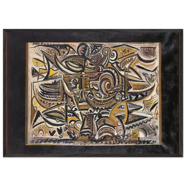Bird in the Wind - Richard Pousette-Dart 70x100 cm / 28x40 inches Framed Art Print – Black Wooden Frame