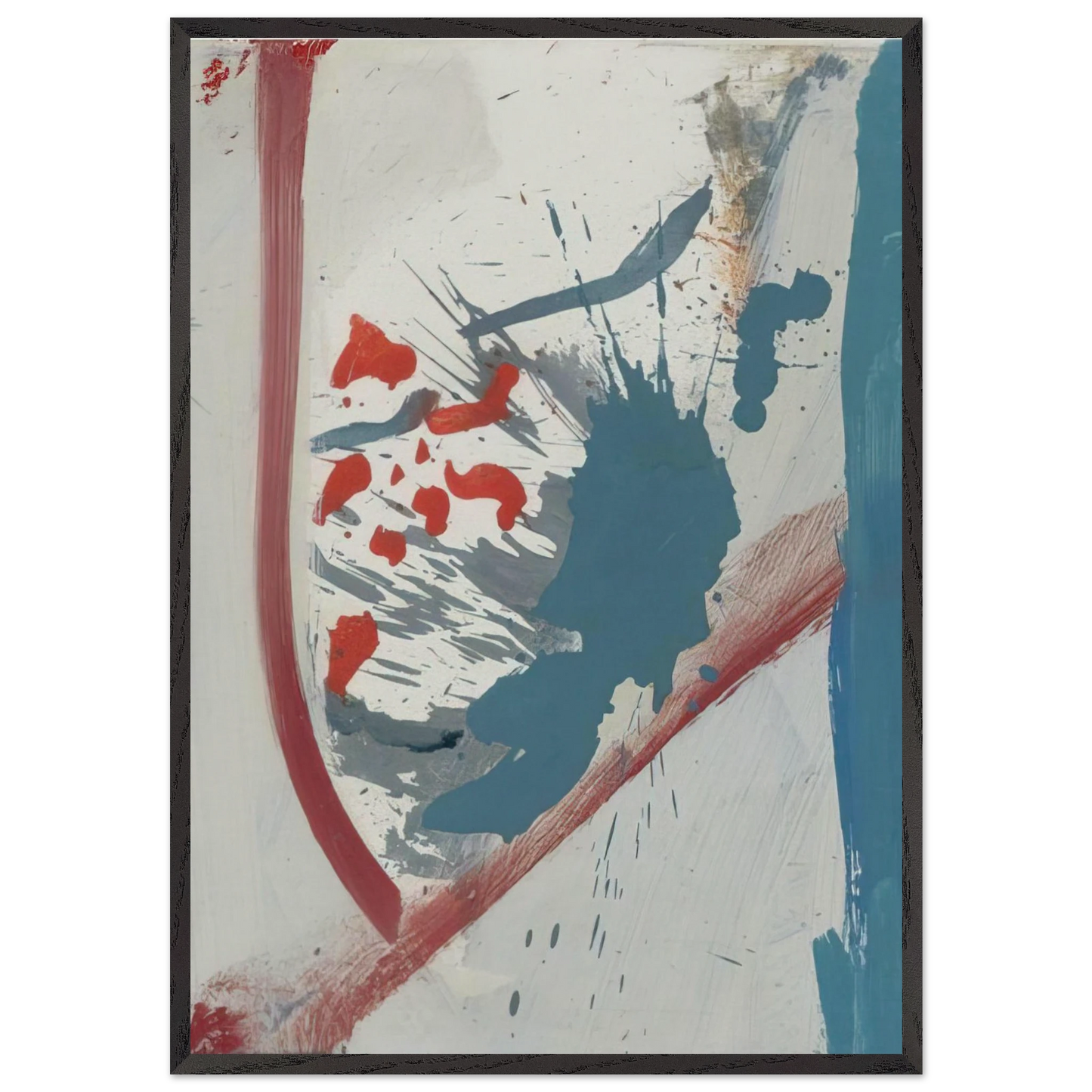 Untitled - 1960 N1 - Helen Frankenthaler 70x100 cm / 28x40 inches Framed Art Print – Black Wooden Frame