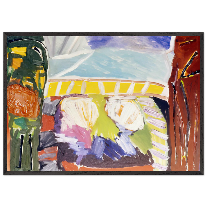 Taurean Entrance - 1973 - Ronnie Landfield 70x100 cm / 28x40 inches Framed Art Print – Black Wooden Frame