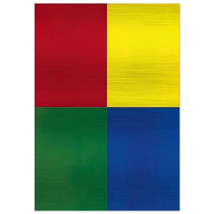 QUATTRO COLORI 2007 - Gerhard Richter Brushed Aluminum Print - 70x100 cm / 28x40 inches | Gerhard Richter Aluminum Print | Gerhard Richter Prints