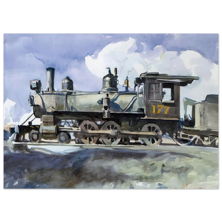 Edward Hopper - D. and R. G. Locomotive Fine Art Poster