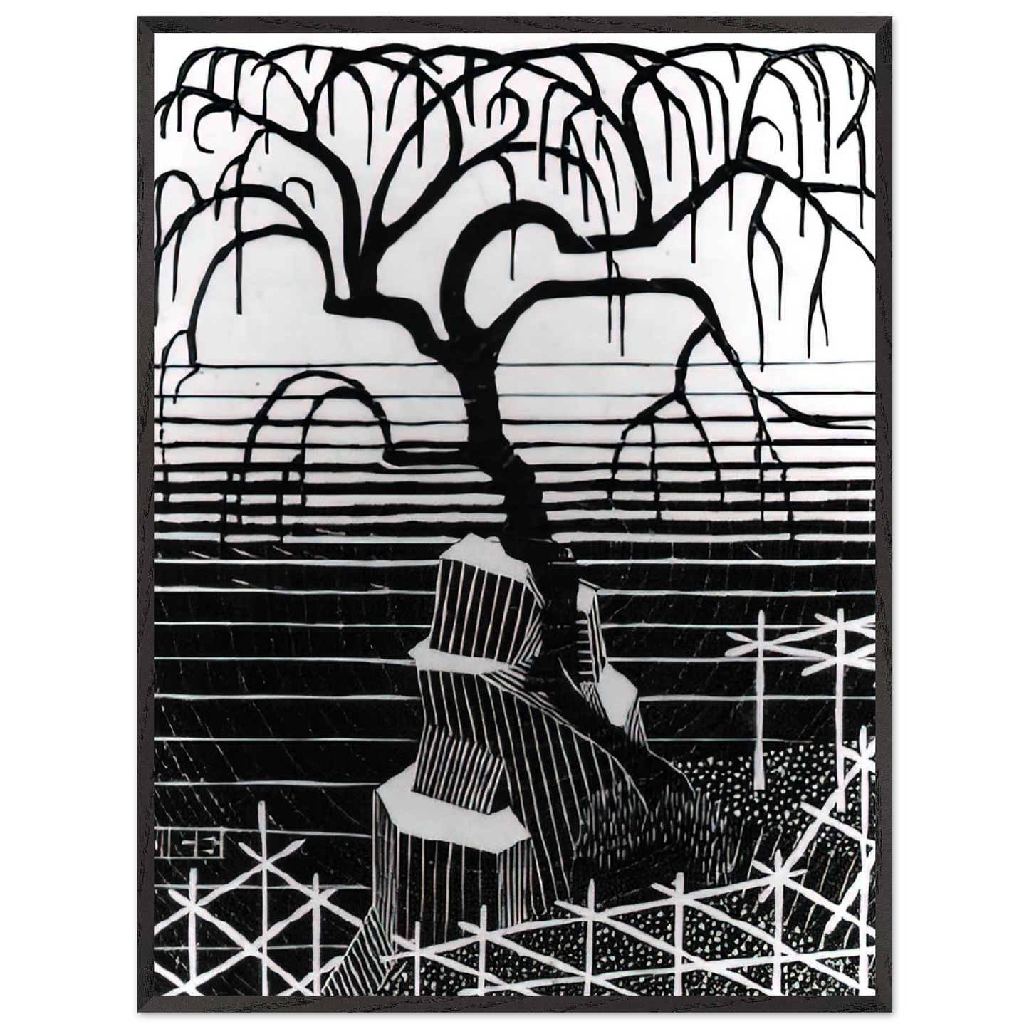 MC Escher - TREE 1926 Wall Art - 30x40 cm / 12x16 inches - Fine Art Poster - -
