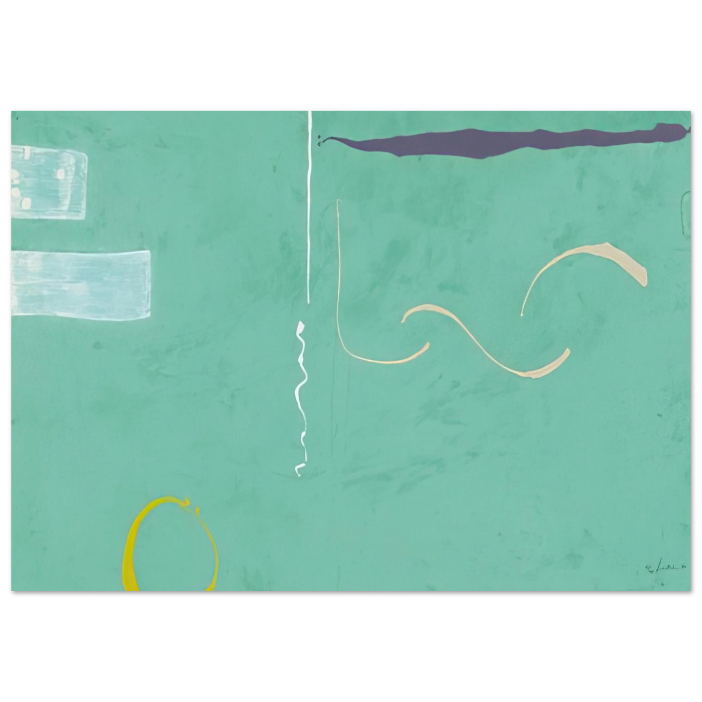 Helen Frankenthaler - Tahiti - 1989 Wall art - 13x18 cm / 5x7 inches - Premium Wooden Framed Poster With Fine Art Paper - Wood frame